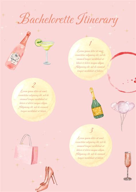 Bachelorette Itinerary Template Google Docs Portal Tutorials