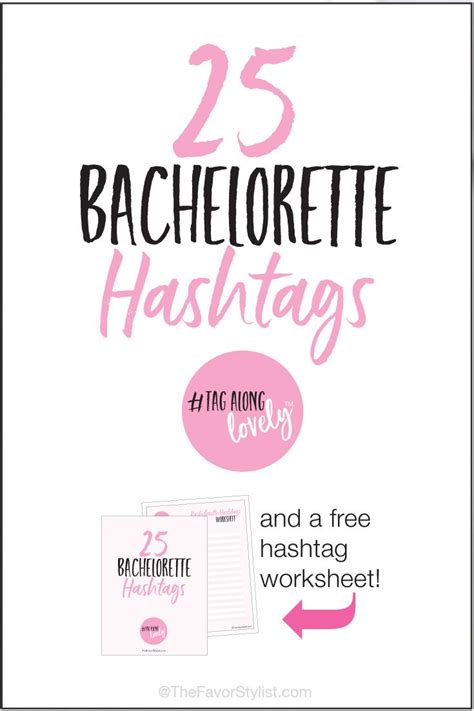Bachelorette party hashtag generator. May 9, 2022 · Popular phrases, movie titles or anything from pop culture can be modified with your name for a unique hashtag. Remember, guests will enjoy a unique hashtag far more than a generic one. 3. Be original. Try to come up with a hashtag that hasn’t been used. Using a pun or a creative play on words is always fun and will be enjoyed by your guests. 