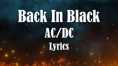 Back in black lyrics. Things To Know About Back in black lyrics. 