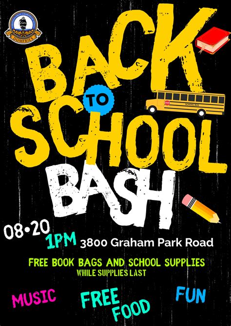 Back to School Bash is happening this Saturday. Here