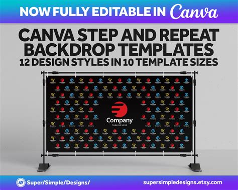 Backdrop banner template.  Using Canva’s professionally designed banner...