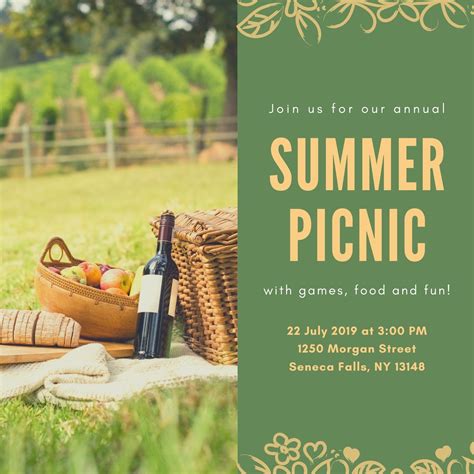 Background Picnic Flyer Template