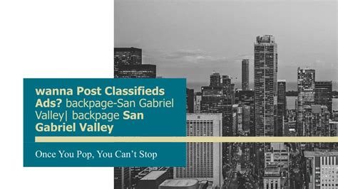 Backpage San Gabriel Valley | San Gabriel Valley Adult Jobs