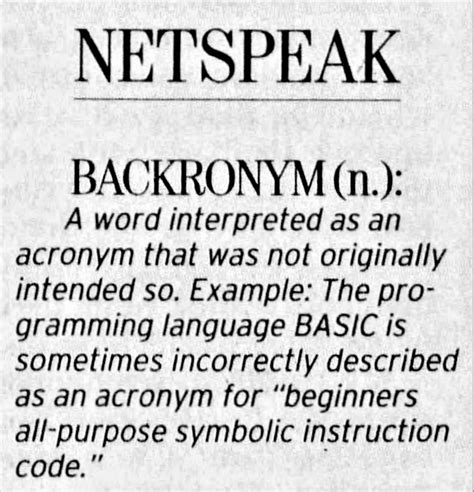 Backronym