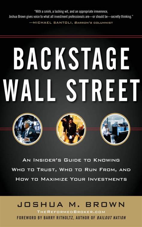 Backstage wall street an insiders guide to knowing who to trust who to run from and how to maximi. - Conceptualizar lo que se ve: francois-xavier guerra, historiador.