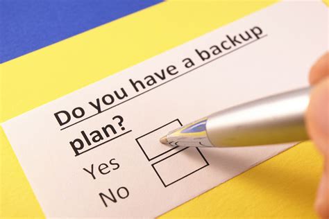 Backup plans - what