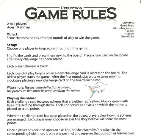 Backwards Board Game Instructions