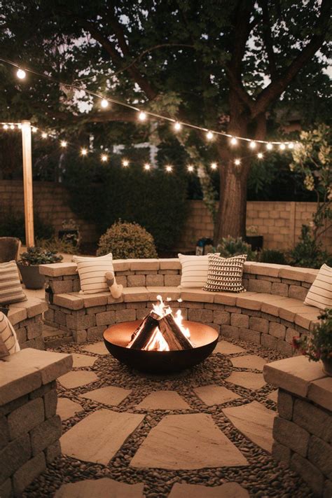 Backyard fire pit area ideas.  Get outdoor design advice and find inspi...