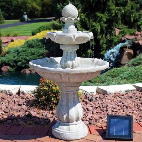 Backyard fountains lowes. A: Preparing your outdoor fountain for colder temperatures is a simple process: 1. Drain the water from the fountain. 2. Make sure the pipes are clear from water. 3. Add some non-toxic RV antifreeze to the water pipes. 4. Disconnect the power, remove the pump for cleaning and storage. 