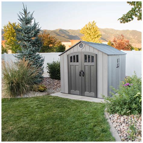 Keter offers a wide variety of sizes when it comes to outdoor storage sheds. Our sheds come in three convenient sizes to cater to your specific requirements: small, medium, and large. The small sheds, measuring around 4x2 feet with 30 to 35 cubic feet of storage space, are perfect for gardening tools and pool toys. Our medium-sized sheds .... Backyard storage sheds costco