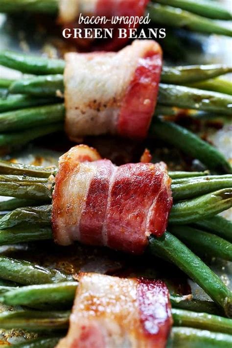 Bacon-Wrapped Green Beans Recipe Thanksgiving Side Dish - Diethood