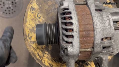 Bad alternator sound. Another common cause of alternator whining noise is bearing failure. The bearings allow the alternator pulley to rotate freely and if they fail, the alternator will make a loud grinding noise. In most cases, bearing failure is caused by a lack of lubrication. To fix this problem, you will need to replace the bearings. 