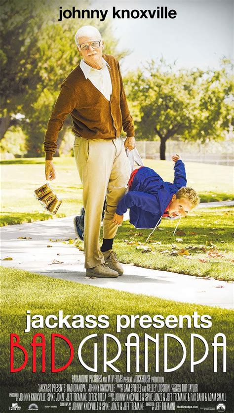 Johnny Knoxville and Jackson Nicholl in 'Jackass Presents: Bad Grandpa'. Unlike prior Jackass films, Bad Grandpa is peppered with a scripted storyline that tethers all of the hidden comedy beats (and penis jokes) together. Yet, the main draw of the film is still the outrageous improvised interactions with regular people on the street - unaware ....