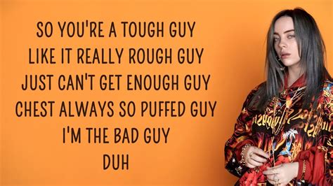 Bad guy lyrics