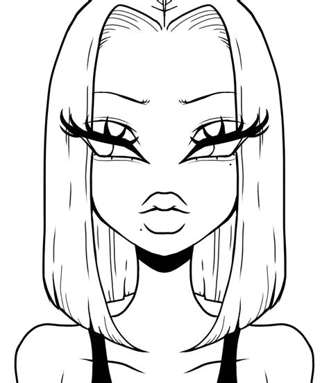 Baddie Coloring Pages