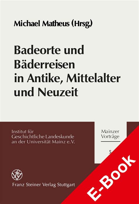 Badeorte und b aderreisen in antike, mittelalter und neuzeit. - Managing change in organizations 6th ed.
