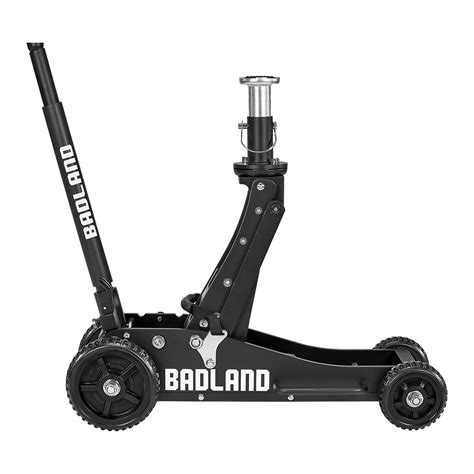 Badlands jack. Cat 3 Ton Big Wheel Off Road Hybrid Jack . The CAT Big Wheel Off Road Jack is the perfect jack for all types of trucks, Jeeps, SUVs, Lift and Off Road Vehicles. The jack has a bottom skid plate to keep the jack stable and level on soft surfaces like sand or gravel. The Adapter included increases the overall max lift height by 7.75". 