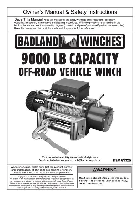 Page 8 3. Recoil the wire rope back into the winch to be able to support a load without damage. under at least 500 lb. of tension. 2. Uncoil the wire rope, except for 5 full wraps. Page 8 For technical questions, please call 1-888-866-5797. Item 63476... Page 9 1. Turn Remote Transmitter over. . 