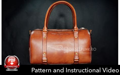 Bag Pattern Leather DIY Pdf Download Weekender Bag Video Tutorial