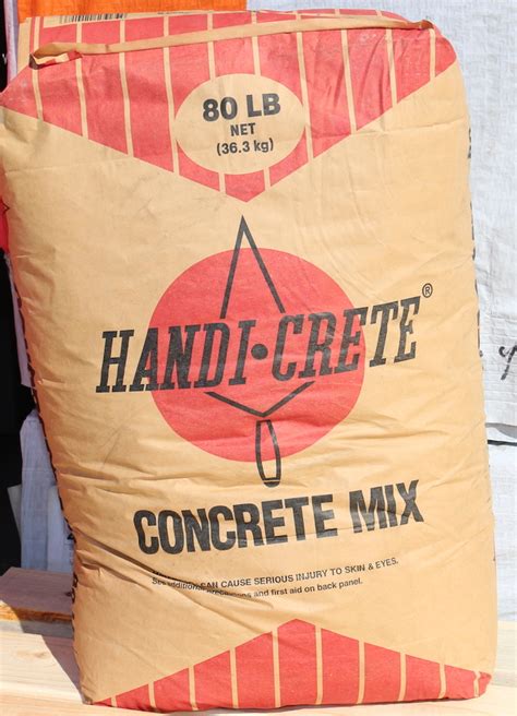 We carry ready-mix concrete, standard concrete mix, cement mix,