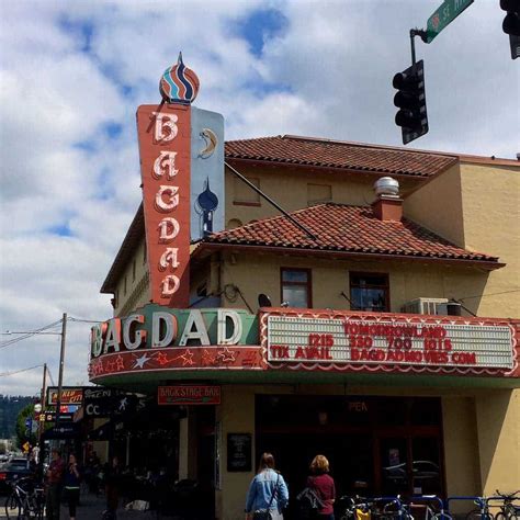 Bagdad theater. The Bagdad Theatre, originally opened as a vaudeville and film theater in east Portland in 1927. Portland’s street numbering changed in 1933. The theater had its stage enclosed and converted into a film theater in 1974, which was named the Backstage Theater. 