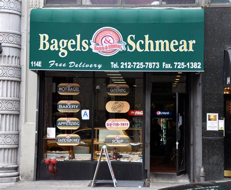 Bagels and schmear. Delivery & Pickup Options - 639 reviews of Bagels & Schmear "This place is my regular lunch stop in the Murray Hill area of NYC. Great sandwiches on freshly baked bread, yummy paninis on pita bread that comes with two sauces (honey mustard or chipotle - both good but the chipotle comes with cilantro, and unfortunately cilantro makes me want to die), and some of the best blueberry muffins I've ... 