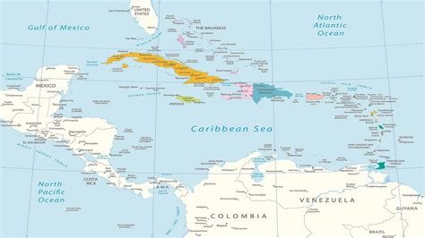 Bahamas vs caribbean. The Bahamas straddles the western North Atlantic, while Jamaica sits at the northern reaches of the Caribbean Sea. An island chain situated aright at the Atlantic, the Bahamas sits north of Jamaica further beyond the island of Cuba. Thus they are separated by sea, and no political and historical agreement binds them together. 