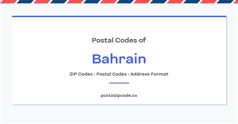 Bahrain postal code manama. Bahrain Postal Codes The Postal Code Syste...