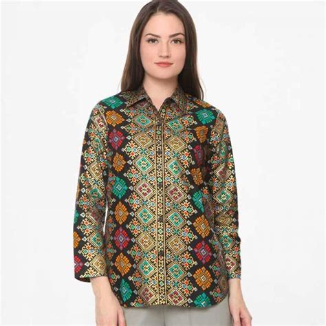 Baju batik cewe lengan pendek original