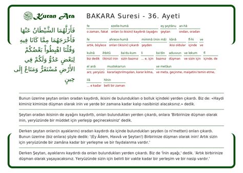 Bakara 36 Ayeti #bakarasuresi #kuran #ayet #islam #adem. 