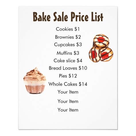 Bake Sale Prices 2022