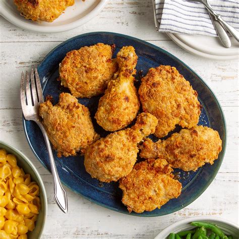 Baked Chicken Thighs Coated With Corn Flake Crumbs …