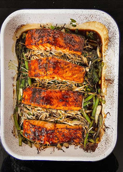 Baked Miso Salmon with Pak Choi & Soya Beans - Vickery TV