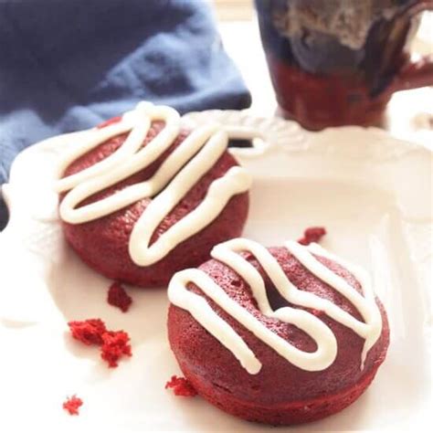 Baked Red Velvet Donuts Recipe Small Batch One Dish Kitchen