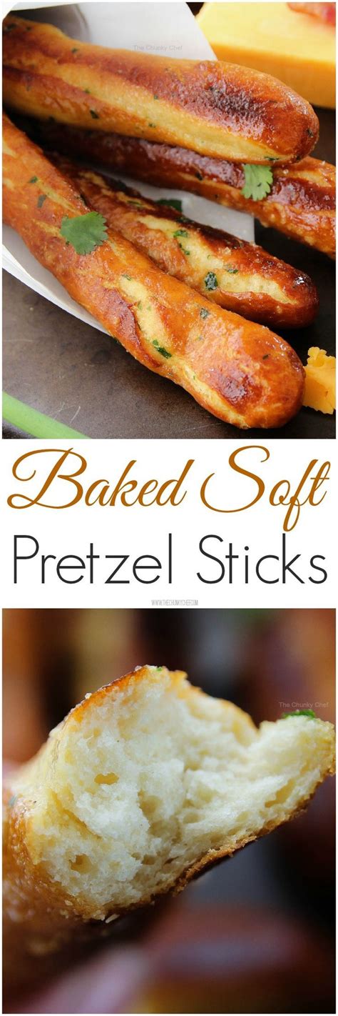 Baked Soft Pretzel Sticks The Chunky Chef