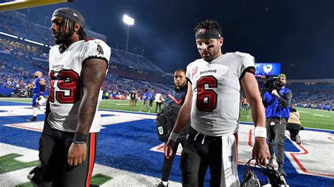 Baker Mayfield remains upbeat after Buccaneers’ comeback bid fails on final play in loss to Bills