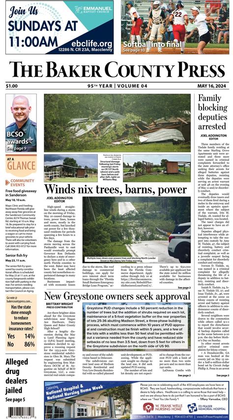 Baker county fl obituaries.  The Baker County Press, Macclenny.  Find servic...