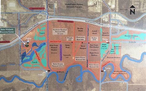 Baker wetlands map. Saturday 9AM - Noon. Trails open Dawn to Dusk. Baker Wetlands Discovery Center Map. Baker Wetlands Discovery Center - Lawrence, Kansas. The Baker Wetlands is a 927 acre nature area on the south side of Lawrence, Kansas. It … 