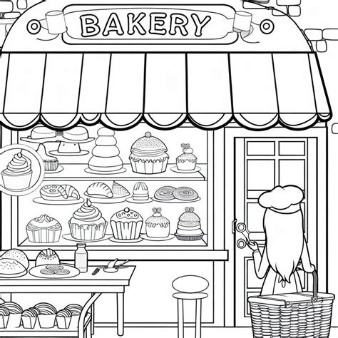 Bakery Coloring Pages Coloring Pages