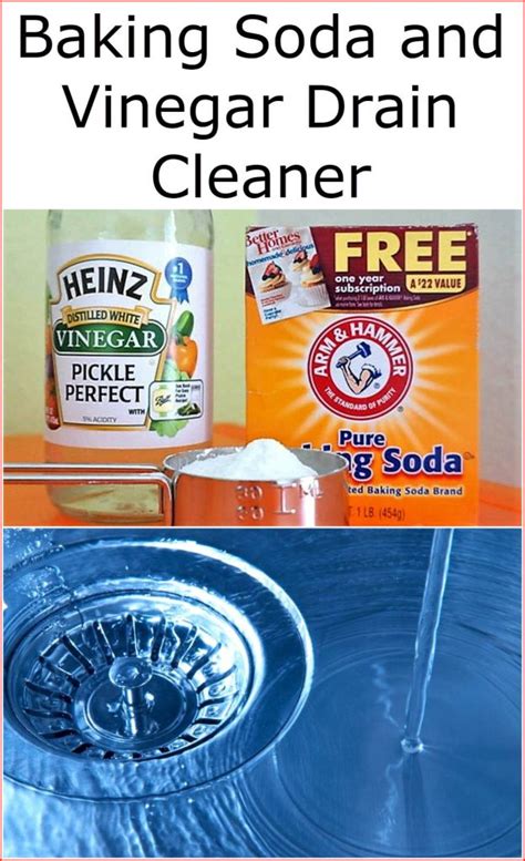 Baking soda and vinegar drain cleaner. Pour one cup of fresh baking soda down the drain, followed by one cup of white vinegar. Place a rubber stopper or other sink hole cover over the drain opening. Wait 15 minutes to allow the vinegar and baking soda to unclog your drain, Then take out the drain cover and run hot tap water down the drain to clear the clog. 
