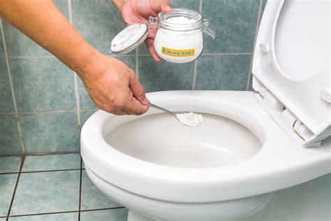 Baking soda and vinegar to unclog toilet. Slowly pour two cups of vinegar into the toilet. Baking soda and vinegar react to cause bubbles, so be sure to pour slowly and carefully so that the toilet water does not splash or overflow. Allow the vinegar and baking soda mixture to work for several minutes. Flush the toilet to see if the clog has cleared. 