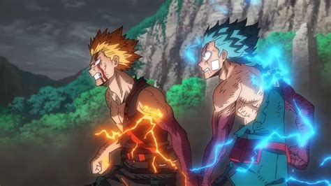 Katsuki Bakugo: Origin (爆豪勝己：オリジン, Bakugō Katsuki: Orijin?) is the thirty-seventh episode of the My Hero Academia anime and the twenty-fourth episode of the second season. The last match of the final exams practical begins between Izuku, Katsuki, and All Might. Izuku stems the nerve to try and formulate a plan for escaping, but Katsuki refuses …