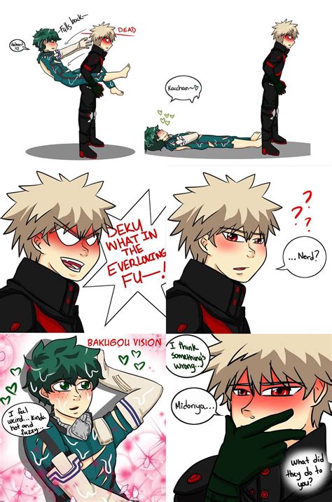 Bakugou x deku comic. Complete. First published Sep 17, 2020. When Izuku Midoriya goes missing in his second year at UA, everyone assumed it was because of a villain kidnapping, believing he was taken because of his recent increase in popularity and power. After a year of searching, nothing came up. 