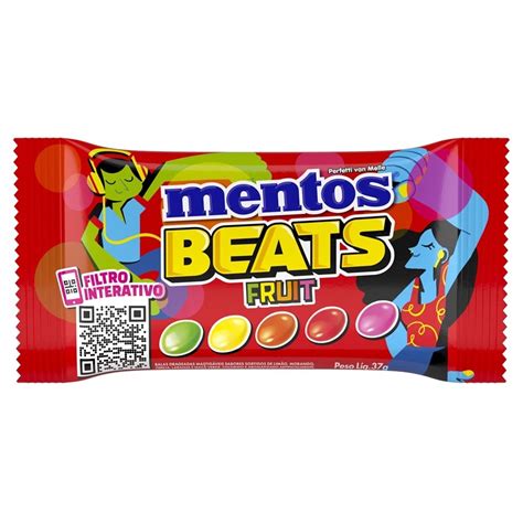 Bala Mentos Beats Fruit 17g c/18 - Perfetti Shopee Brasil