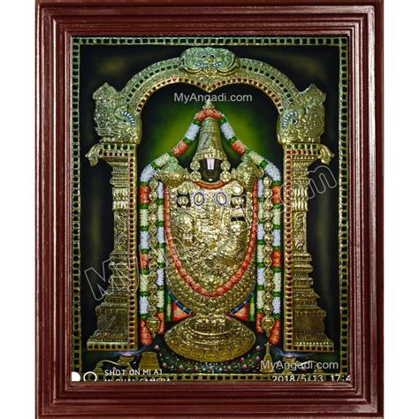 Balaji Tanjore Painting, Tirupati Venkateswara Perumal Tanjore …