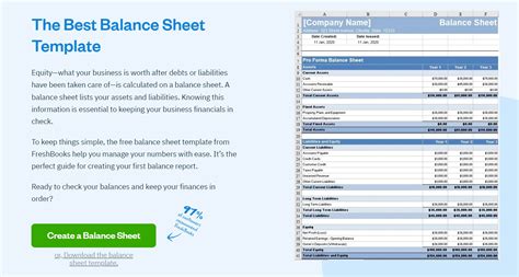 Balance Sheet Freshbooks