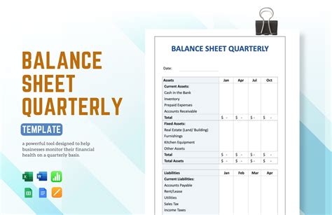 Balance Sheet_Quarterly Template by BusinessinaBox™