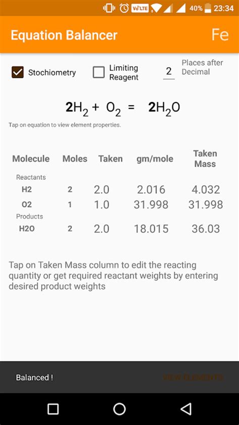 BalanceBot - Balance Chemical Equation APK for Android