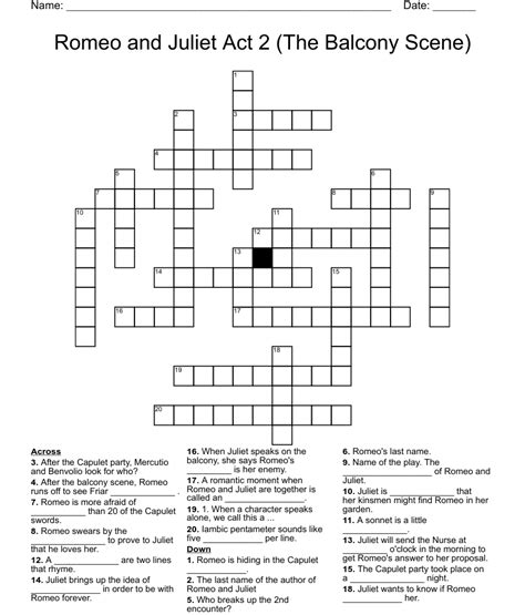 Balcony cry from juliet crossword. Things To Know About Balcony cry from juliet crossword. 