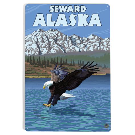 Bald Eagle Diving, Seward, Alaska (1000 Piece Puzzle, Size